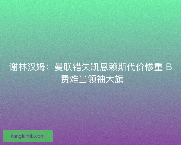 谢林汉姆：曼联错失凯恩赖斯代价惨重 B 费难当领袖大旗